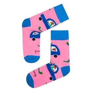 Michael Leunig Cars Pink Socks - Picture 1 of 2