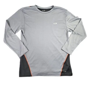 Champion C9 Boys Large Gray Duo Dry Long Sleeve Athletic Shirt Polyester - Picture 1 of 7
