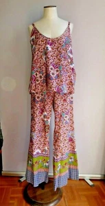 MAISON MARLEY Ensemble léger pantalon + caraco évasé coton imprimé wax T 40 NEUF - Imagen 1 de 12