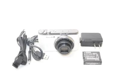 Casio Exilim EX-ZR1100 White 16.1 MP Compact Digital Camera From Japan Used - Image 1 of 4