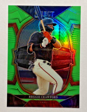 2023 Select #81 REGGIE CRAWFORD Concourse Neon Green PRIZM /75 GIANTS