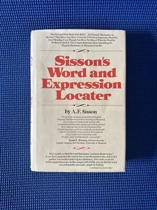 Sisson's Word and Expression Locater - SISSON, A.F. - Hardcover - Picture 1 of 5