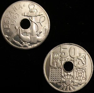 *GUTSE* FRANCO-7, 50 CÉNTIMOS 1963*19-64, BRILLO ORIGINAL, SIN CIRCULAR. - Imagen 1 de 1