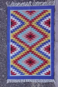 Rugmoda Handgeknüpfter Baumwollteppich - Lebendiges Chevron-Muster, 3 x 5 Fuß - Bild 1 von 5