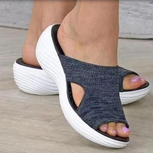 Summer Slipper Stretch Sandal Orthotic Breathable Slide Open Toe Outdoor Beach - Picture 1 of 16