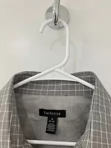 Van Heusen Langarm grau Button Down Hemd Herren Medium 15-15,5 NEU Neu mit Etikett - Bild 1 von 3