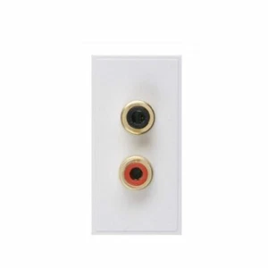 Módulo de inserción Triax Twin RCA Euro placa frontal negra 304278 - Imagen 1 de 2