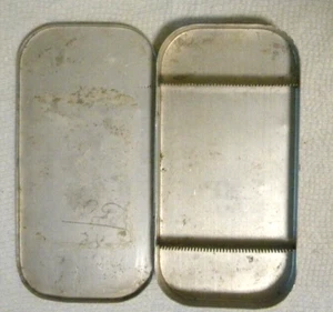Vintage Unmarked Antique Aluminum Fly Fishing Leader Box Rectangle 3-1/4x 6-1/2" - Picture 1 of 3