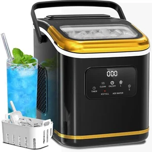 Máquina de hielo portátil compacta pequeña bala 26 lb/24 H, pantalla digital, 9 cubos/6 minutos - Imagen 1 de 8