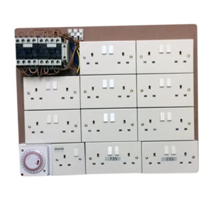 TIMER CONTACTOR BOARD 16 WAY + 4 PERMANENTS PLUS HEATER GROWLIGHT UK  - Picture 1 of 1