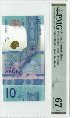 2019 ARUBA 10 Florins PMG67 EPQ SUPERB GEM UNC  - Image 1 of 2