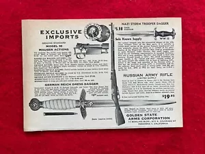 Pubblicità Stampa Vintage 1954 Golden State Arms Corp. Mauser Enfield Springfield Azioni - Foto 1 di 7
