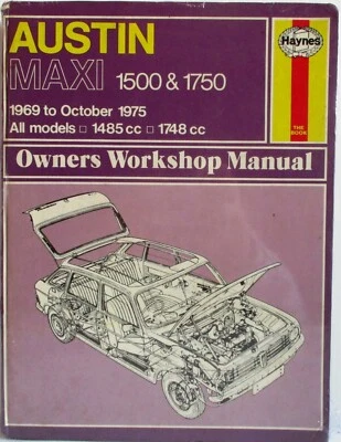 Haynes - Austin Maxi 1500 & 1750/1969 Till Ott 1975 / Proprietari Manuale - Immagine 1 di 4