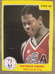 1986 Star #14 Patrick Ewing New York Knicks Court King ROOKIE HOF MINT 