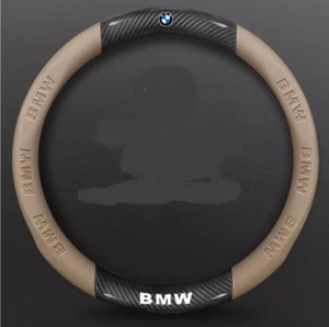 Coprivolante 15" vera pelle per BMW serie M /1 2 3 4 5 6 x1 x3 x5 - Foto 1 di 11