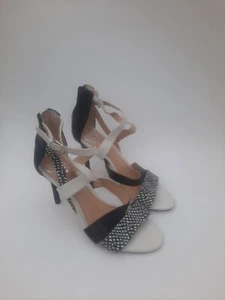 Vince Camuto Chakeetan Sandals Heels Black Pure Dotted Size 5M - Picture 1 of 8