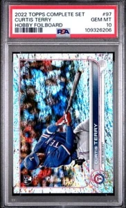 2022 Topps Complete Set Hobby Foilboard #97 Curtis Terry /390 RC PSA 10 POP 1 - Picture 1 of 2