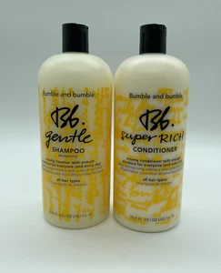 Bb BUMBLE & BUMBLE Gentle Shampoo & Super Rich Conditioner Set 33.8 oz 1 Liter - Picture 1 of 3