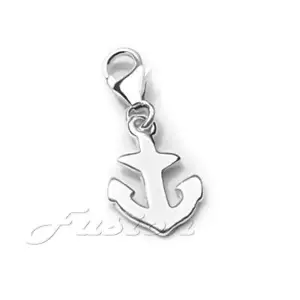 Solid .925 Sterling Silver Anchor Charm Clip-on ADD CHARM TO BRACELET CH1 - Picture 1 of 2