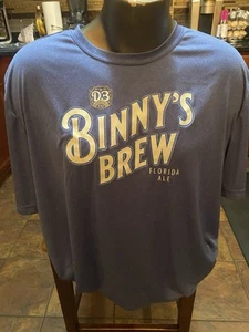 D3 Brewing Co Craft Brewery TShirt 2XL Blue Binny’s Brew Florida Ale - Picture 1 of 3