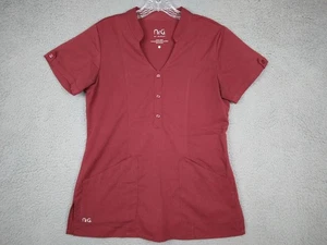 NrG by Barco Womens Size S Red Medical Scrub Top - Picture 1 of 5