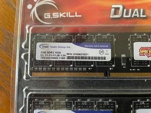 Team Group DDR3 8GB Kit (2x4GB) 1600MHz (PC3-12800) Memory Dual Channel - Picture 1 of 1