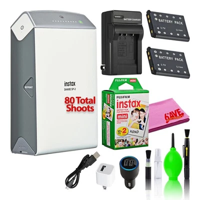 Fujifilm Instax Share SP-2 Smartphone Printer (Silver) with (80) Films + Battery - Image 1 of 3