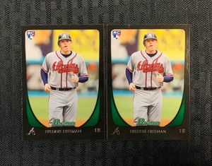 FREDDIE FREEMAN 2011 BOWMAN #205 ROOKIE ATLANTA BRAVES LOTTO DI 2 DODGER NRMT - Foto 1 di 2