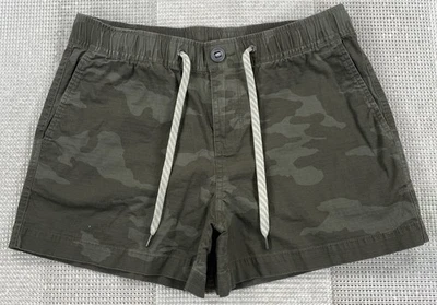 Shorts Vuori Ripstop camuflado com zíper bolsos cordão feminino pequena amostra - Imagem 1 de 4