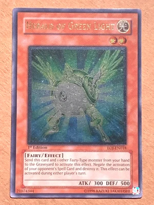 yugioh Herald of Green Light EOJ-EN018 Ultimate Rare 1st Edition near mint - Image 1 of 3
