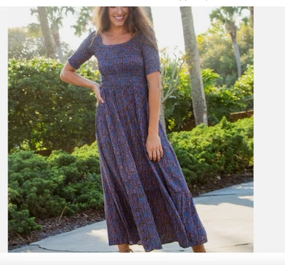 EUC NATURAL LIFE Daisy Tiered Midi Dress – Golden Vines - Women’s L/XL - Image 1 of 4