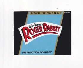 Who Framed Roger Rabbit - Authentic Nintendo NES Manual Instruction Booklet