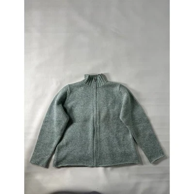 Suéter feminino vintage LL Bean tamanho G lã de cordeiro angorá mistura de cabelo de coelho pescoço simulado - Imagem 1 de 4