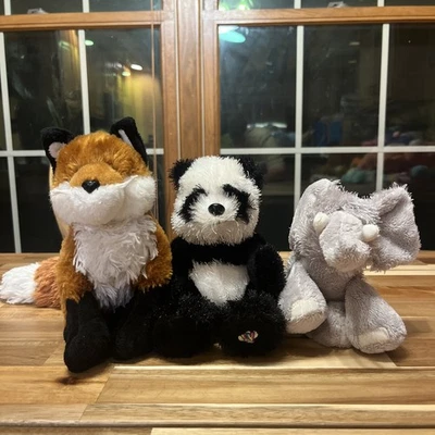 A Lot of Three Webkinz Plush Stuffed Animals No Codes-Fox,Panda,Elephant - Image 1 of 4