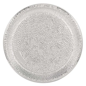 Amscan Plastic Serving Trays, 16", Hammered Silver, Set Of 2 Trays - Picture 1 of 1