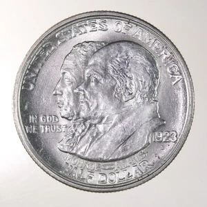 Raw 1923-S Monroe Adams 50C Silver Half Dollar Commemorative - Picture 1 of 2