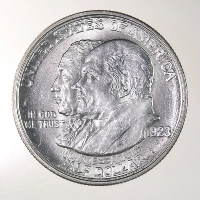 Raw 1923-S Monroe Adams 50C Silver Half Dollar Commemorative - Image 1 of 2