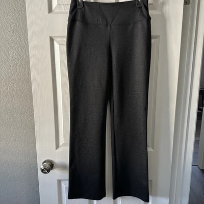 Pantalones Ponte Apt 9 Talla Mediana Negros/Grises Acampanados Pierna Elásticos Foto 1 de 4