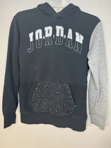 Air Jordan Youth Hoodie Sweatshirt Size Large (12-13), Black/Gray - Picture 1 of 4