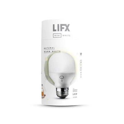 Mini White (A19) Wi-Fi Smart LED Light Bulb, Dimmable, Warm White, No Hub Req... - Image 1 of 4