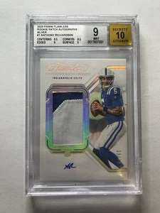 2023 PANINI FLAWLESS ANTHONY RICHARDSON RC RPA BGS 9 AUTO 10 COLTS AUTOGRAPH - Picture 1 of 2