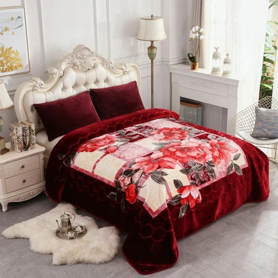 Heavy Korean Mink Fleece King Size Blanket, Christmas Gift - Image 1 of 4