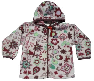 Patagonia Baby 24M Synchilla Cardigan Full Zip Hooded Fleece Jacket Pink 60088 - Picture 1 of 14