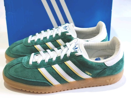 ADIDAS *HAND 2* (ID2114) SCARPE DA GINNASTICA UOMO IN CAMOSCIO VERDE BIANCO UK 8 5 EU 42 2 3