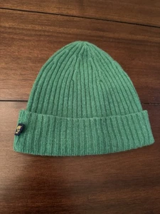 Gorro de lana con puños Abercrombie & Fitch talla única verde Kelly jóvenes/adolescentes - Imagen 1 de 4