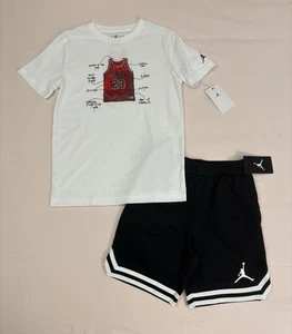 Nike Air Jordan Boys Jumpman Jersey T-Shirt & Core Taping Shorts Set M 10 12 NWT - Picture 1 of 18