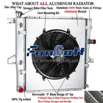 3-Row Radiator Shroud Fan For 98-11 Ford Explorer Ranger/ Mazda B3000 B4000 AT — 第 1/4 张图片
