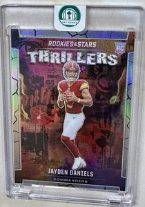 2024 Rookies & Stars Jayden Daniels RC Thrillers Silver Prizm 🔥 Commanders - Picture 1 of 2
