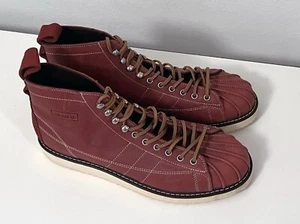 Adidas Herren Originals Superstar Boot FZ2642 Braun Weiß Schuhe Shelltoe Größe UK9 - Bild 1 von 22
