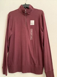 Nuevo con etiquetas Suéter para hombre Sonoma 1/4 con cremallera talla S marrón al por menor: $36 (MW-277 X2) - Imagen 1 de 5